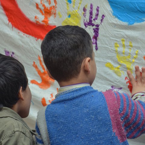 World Water Day in a school in Aleppo’s old city.