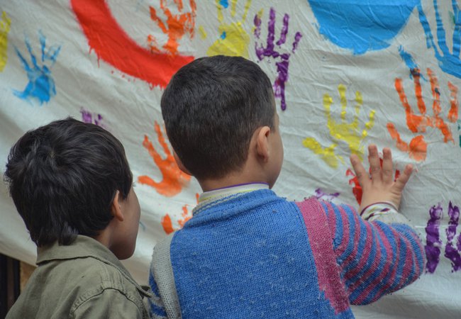 World Water Day in a school in Aleppo’s old city.