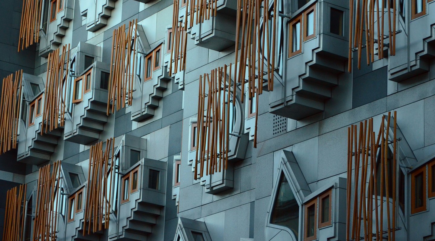 Exterior of the Scottish Parliament building