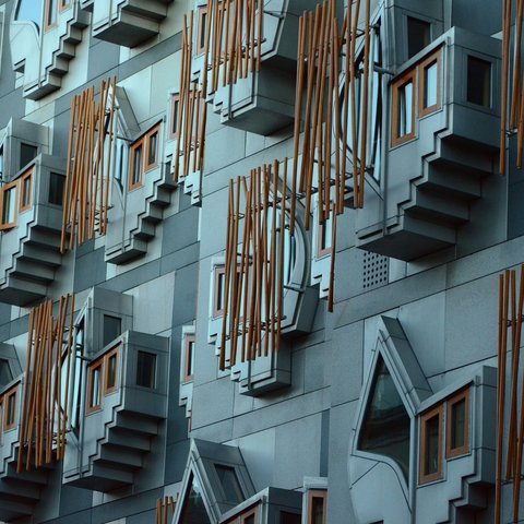 Exterior of the Scottish Parliament building