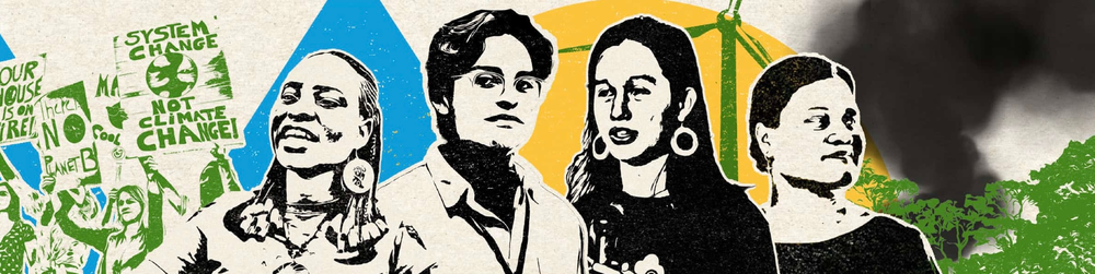Image based on photos by Emmanuel Museruka/Oxfam, Fadrach Nirere/Fridays For Future Uganda, AlessandroBiascioli/Shutterstock, Aimee Han/Oxfam