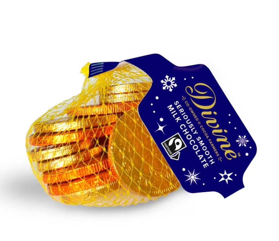 Divine Fairtrade Milk Chocolate Coins