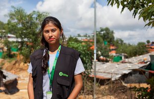 Iffat is part of Oxfam's team working to provide vital aid to more than 230,000 people in Cox's Bazar, Bangladesh.