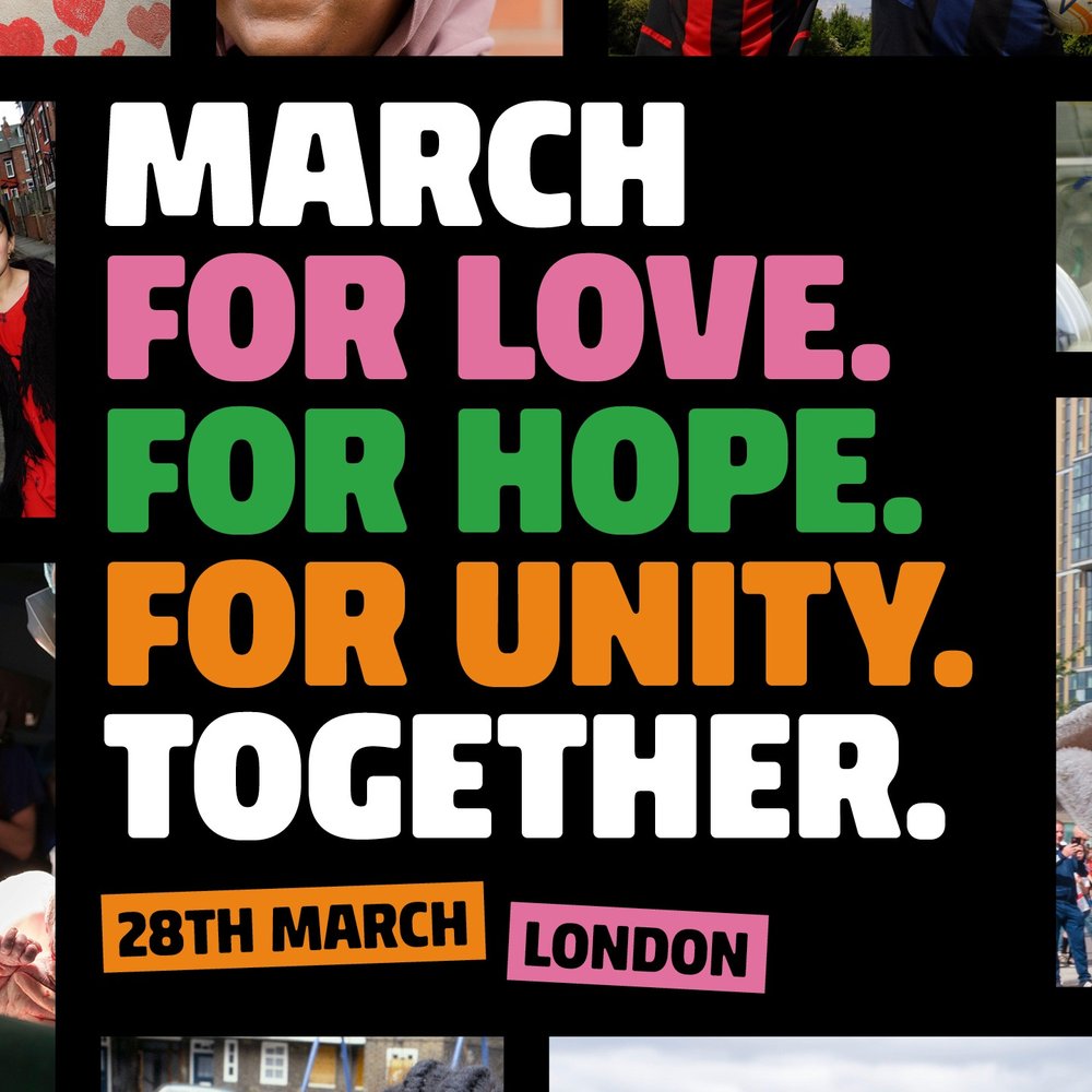 March for Love, for Hope, for Unity, together and push back hate.