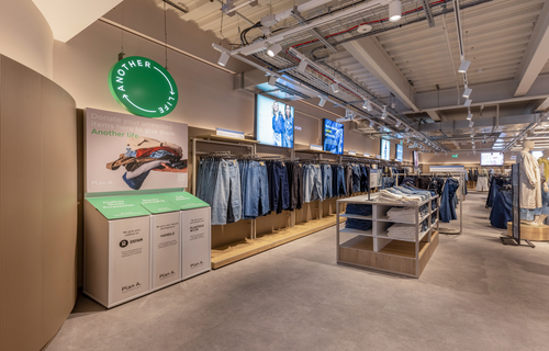 A donation point inside a branch of Marks and Spencers.