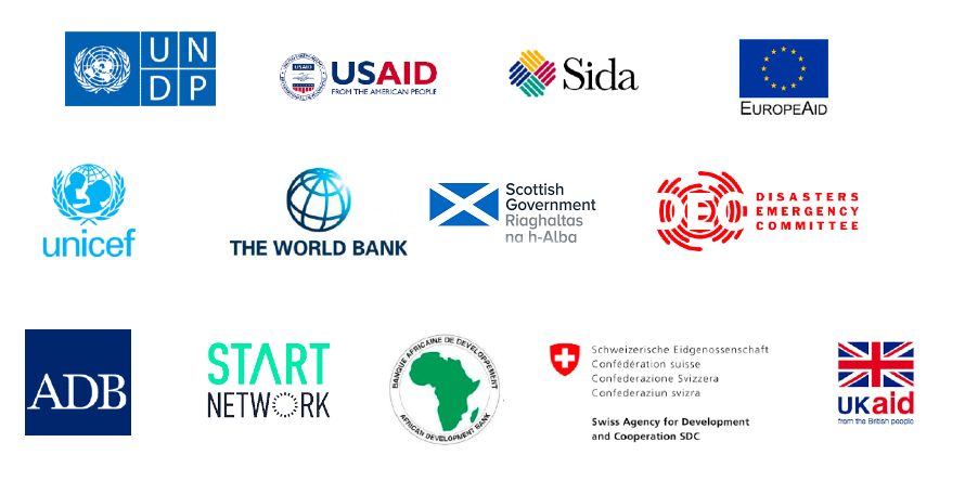 Logos belonging to Oxfam's Institutional donors