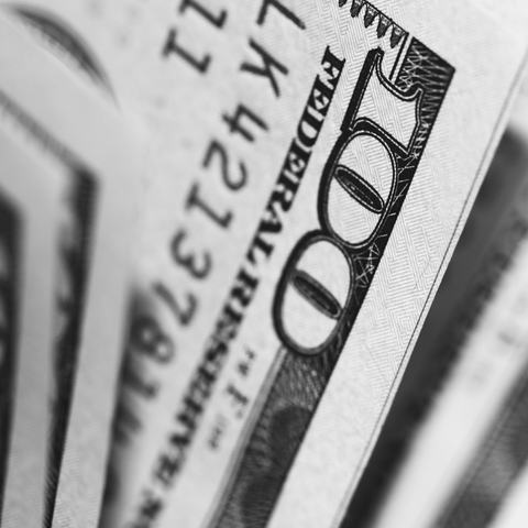 Close up photo of $100 US Dollars