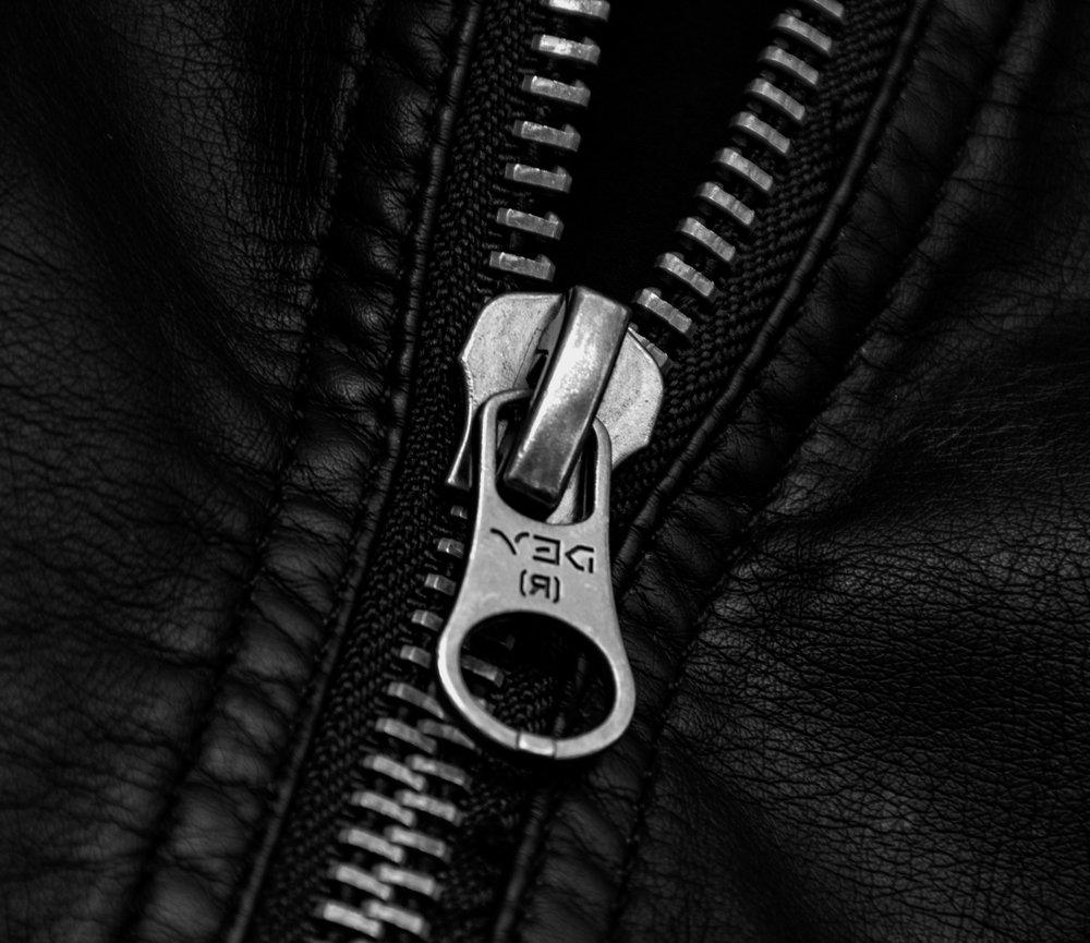 Zip on jacket leather jacket