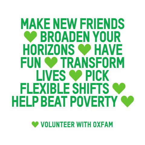 Volunteer for Oxfam