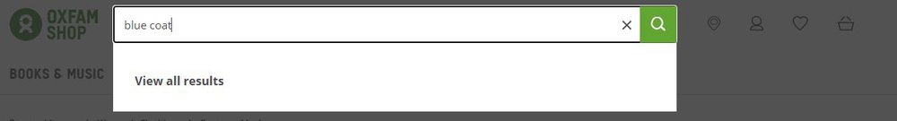 Online Shop search bar