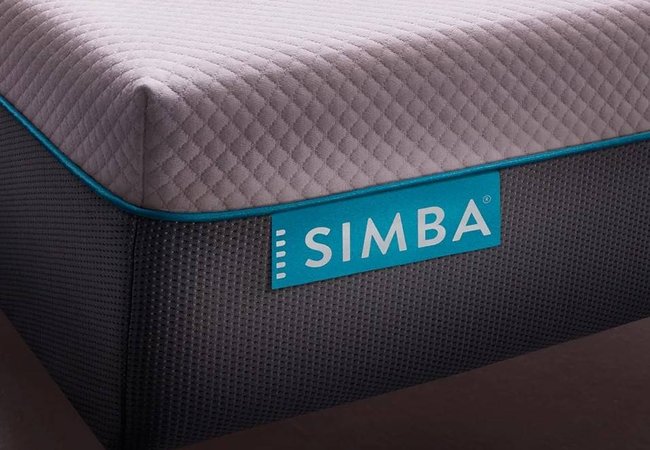 Simba logo on a mattress
