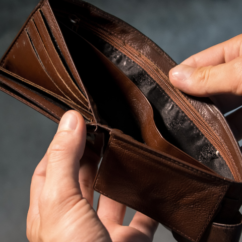 Wallet with no money