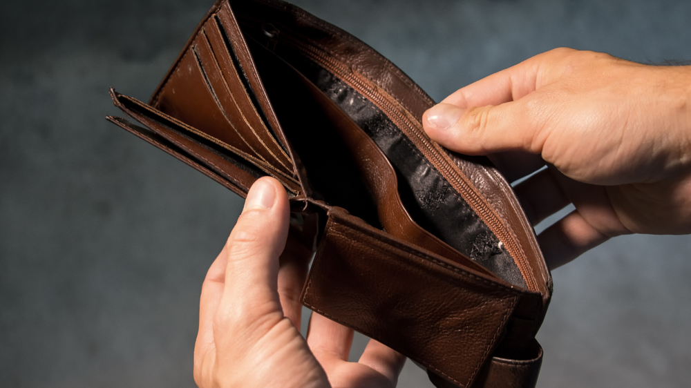 Wallet with no money