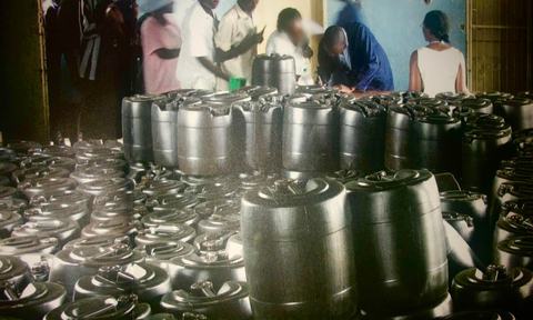Zimbabwe: Jerry cans provided by Oxfam's rapid response team to help prevent cholera